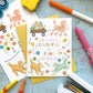 COLORFUL POODLE AND PUPS - MOTHER'S DAY GREETING CARD