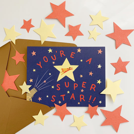 SUPERSTAR HUMAN CANNON BALL - CONGRATULATIONS GREETING CARD