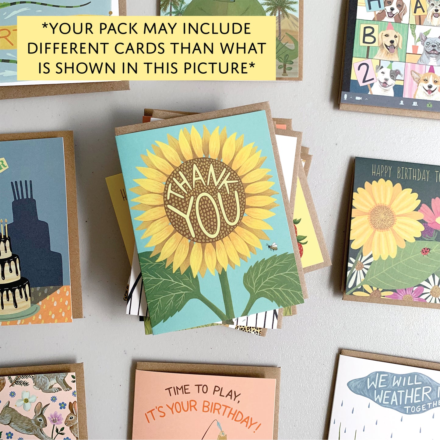 VARIETY SURPRISE PACK OF 10 ASSORTED GREETING CARDS