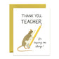 CUTE MOUSE WITH PENCIL - TEACHER APPRECIATION GREETING CARD
