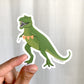 T-REX DINOSAUR AND HEARTS - DIE CUT STICKER