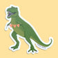 T-REX DINOSAUR AND HEARTS - DIE CUT STICKER