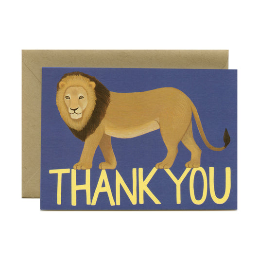 LION - THANK YOU GREETING CARDS, BOXED SET OF 8