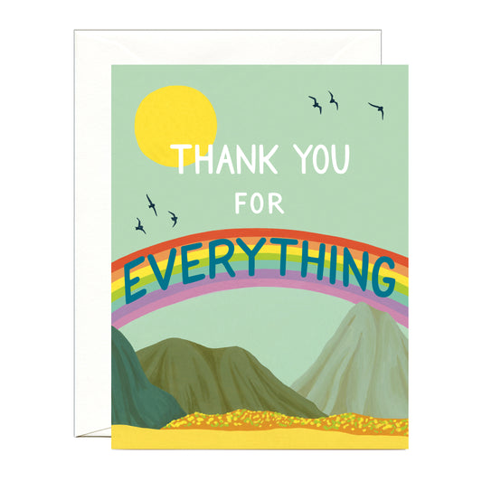 RAINBOW LANDSCAPE - THANK YOU GREETING CARDS, BOXED SET OF 8