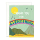 RAINBOW LANDSCAPE - THANK YOU GREETING CARD