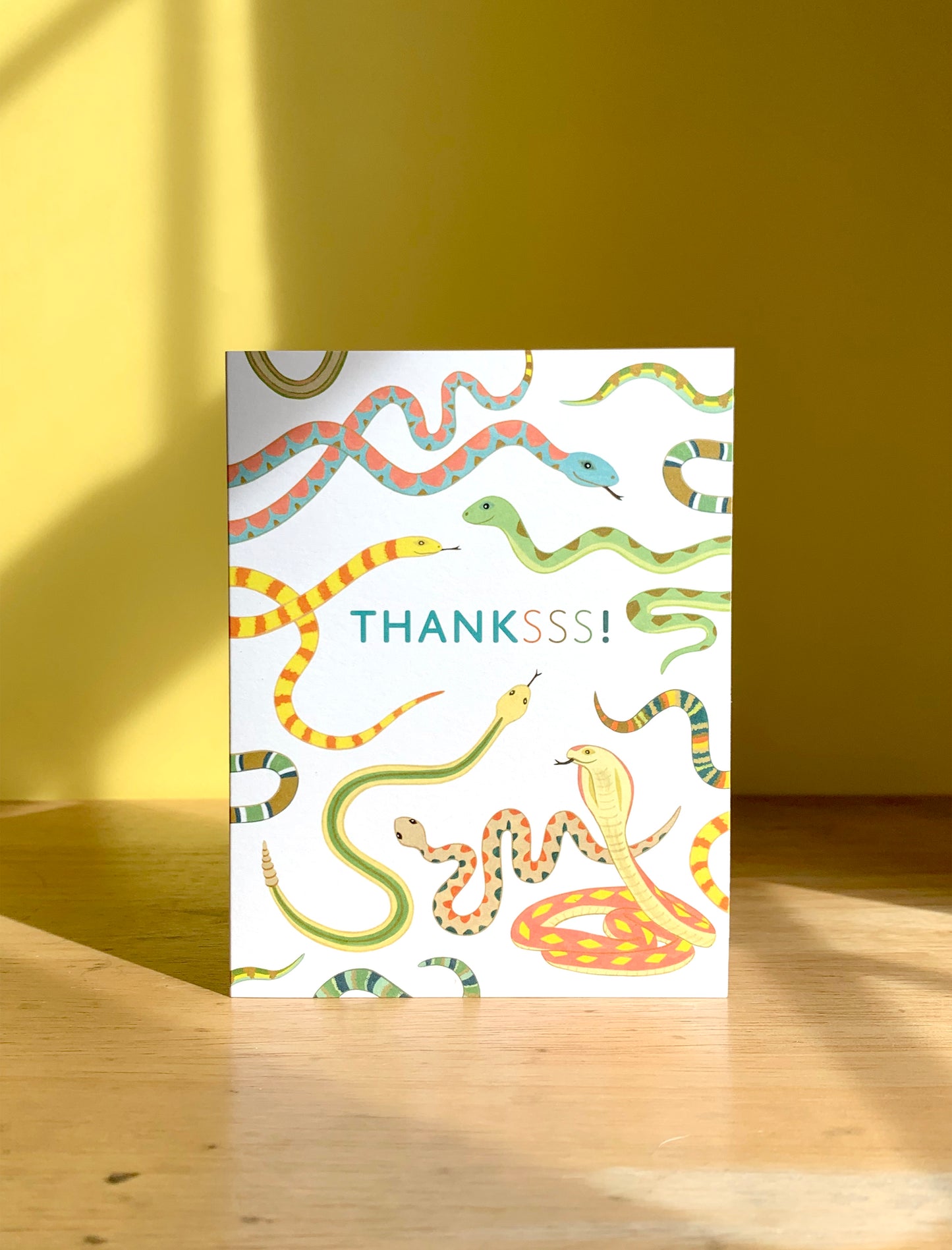 THANKS SNAKES - THANK YOU GREETING CARD