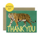 TIGER - THANK YOU GREETING CARDS, BOXED SET OF 8
