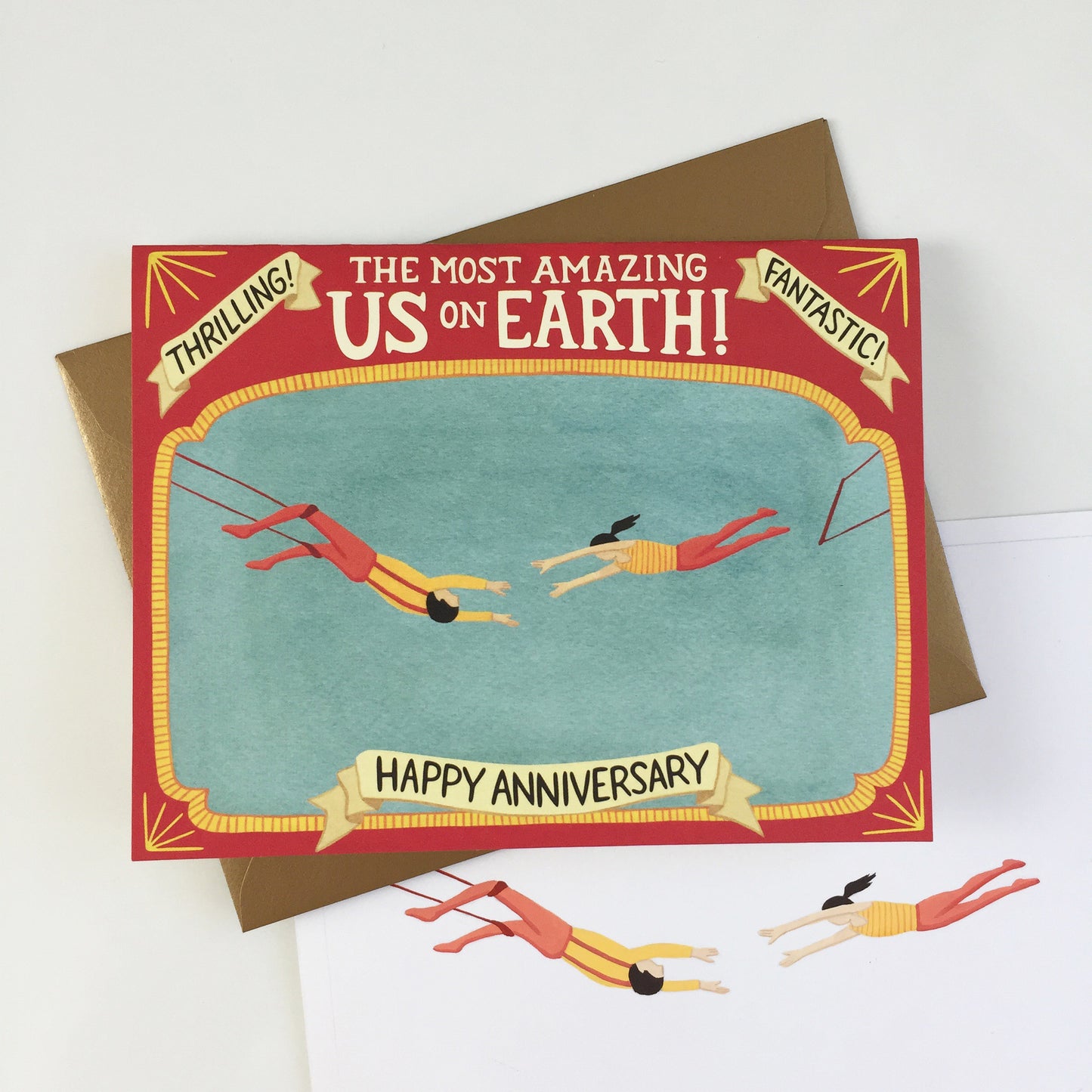 TRAPEZE ARTISTS - ANNIVERSARY GREETING CARD
