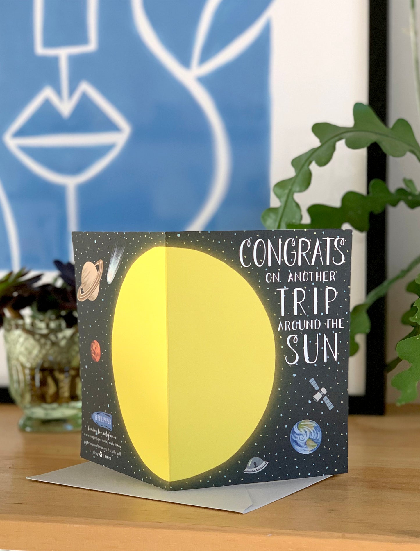 SOLAR SYSTEM AND PLANETS - BIRTHDAY GREETING CARD