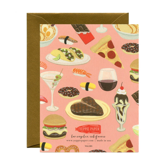EATING ALL THE THINGS - GALENTINE'S DAY GREETING CARD