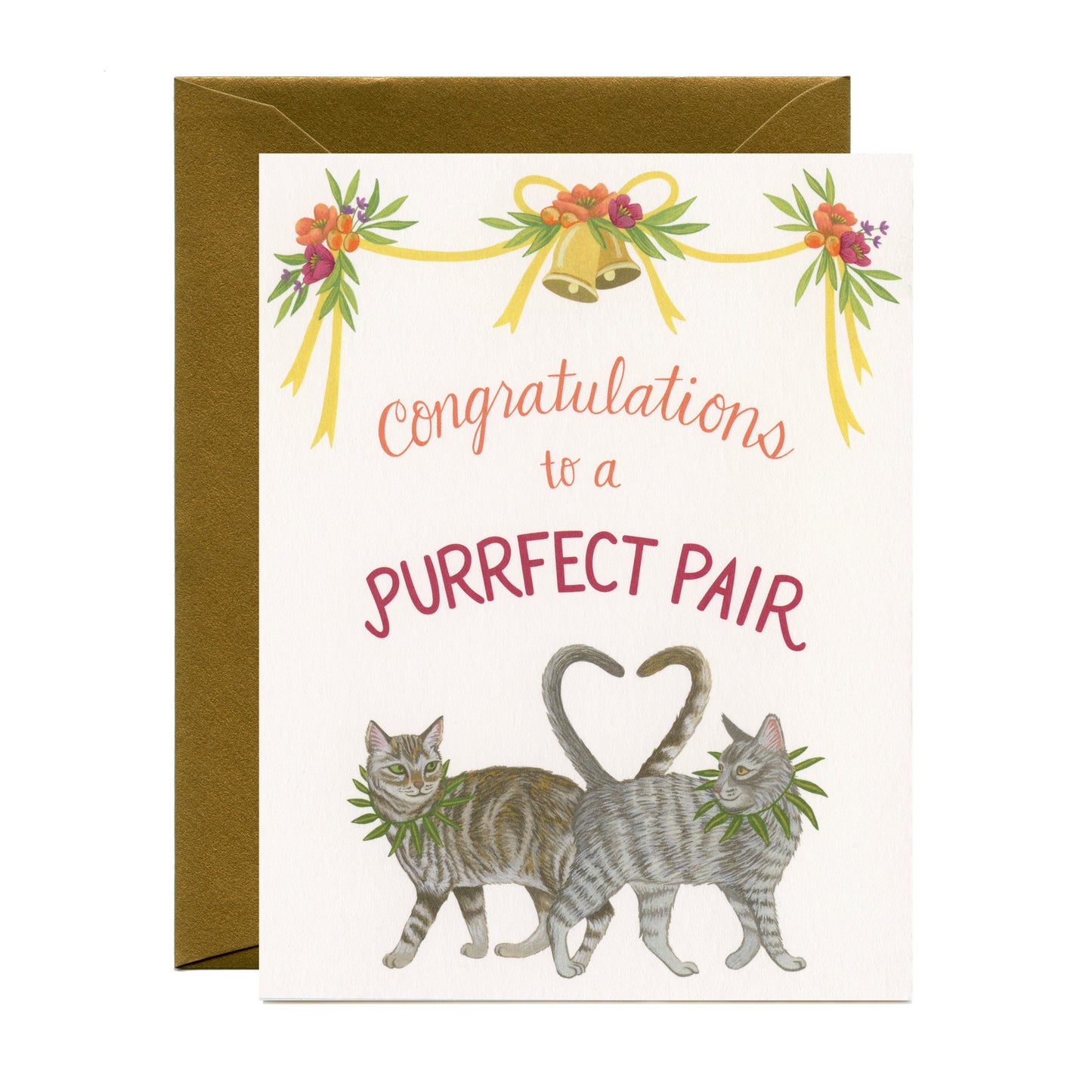 PURRFECT PAIR OF CATS - WEDDING GREETING CARD