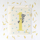 RACCOON FIRST BIRTHDAY GREETING CARD